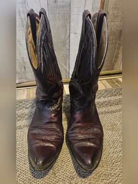 Black Cherry Boulet Western Boots Vintage. 11.5 Mens